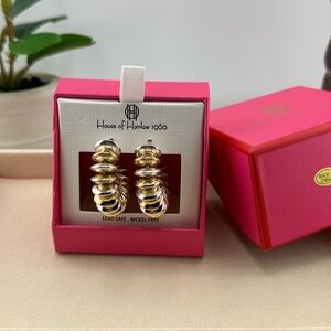 House of Harlow 1960 Gold Spiral Earrings